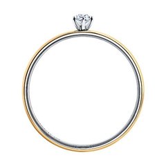 1014042-01 - Помолвочное кольцо из комбинированного золота с бриллиантами