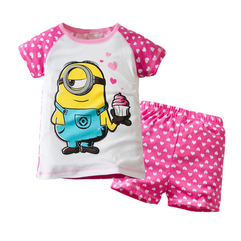 Детский комплект летней одежды для девочки Minions