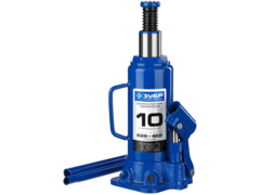 ЗУБР 10 т, 228 - 462 мм, бутылочный гидравлический домкрат,Профессионал(43060-10)