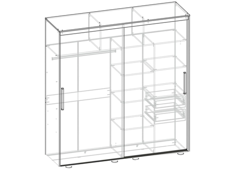 Шкаф-купе Элегант № 2. 2 м Миф