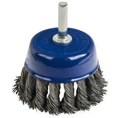 Кордщетка для дрели чашеобразная витая ПРАКТИКА 75 мм, хвост 6 мм (032-560)