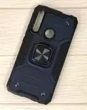 Противоударный чехол Strong Armour Case с кольцом для Honor 9X / Huawei P Smart Z (Синий)