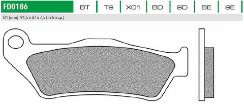 FD0186TS Тормозные колодки дисковые мото ROAD TOURING SINTERED  (FDB2018ST)  NEWFREN