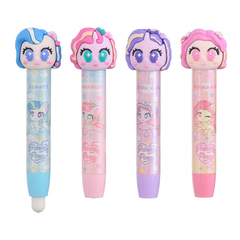 Ластик Basir, выдвижной автоматический, серия "Пони", в форме карандаша с рисунком на корпусе