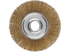 ЗУБР 125 мм, витая стальная латунированная проволока 0.3 мм, щетка дисковая для УШМ, Профессионал (35187-125)