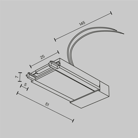 Комплектующие для накладной трековой системы Maytoni Accessories for tracks radity TRA084B-11W