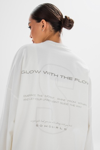 Свитшот GLOW FOR FLOW CREAM