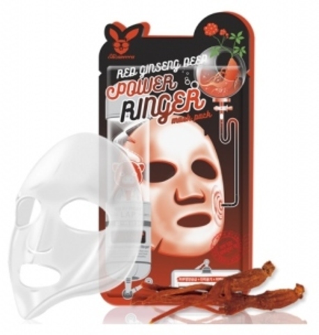 Elizavecca Тканевая маска для лица КРАСНЫЙ ЖЕНЬШЕНЬ Red gInseng Deep Power Ringer Mask Pack