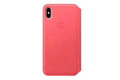 Кожаный чехол Leather Folio для iPhone Xs Max, Peony Pink (MRX62ZM/A)