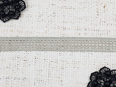 Тесьма отделочная, рис. 60044, ш. 2 см (пр-во Беларусь), бежево-серый