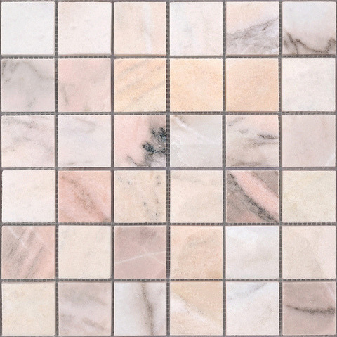 Мозаика LeeDo: Pietrine - Rosa Salmone полированная 30,5x30,5x0,7 см (чип 48x48x7 мм)