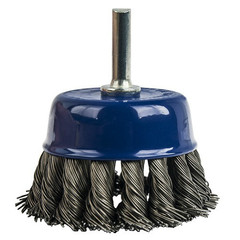 Кордщетка для дрели чашеобразная витая ПРАКТИКА 75 мм, хвост 6 мм (032-560)