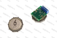 Кнопка (кнопочный модуль) ВКЛ13А-2-4ПБ "6 этаж", круглая, белая подсветка, с кодом Брайля