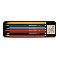 Набор карандашей цанговых KOH-I-NOOR Versatil 5217, 2,0 мм, 6 цветов, с ластиком, в пенале