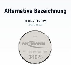Батарейка CR 1025 ANSMANN 3V (Premium)