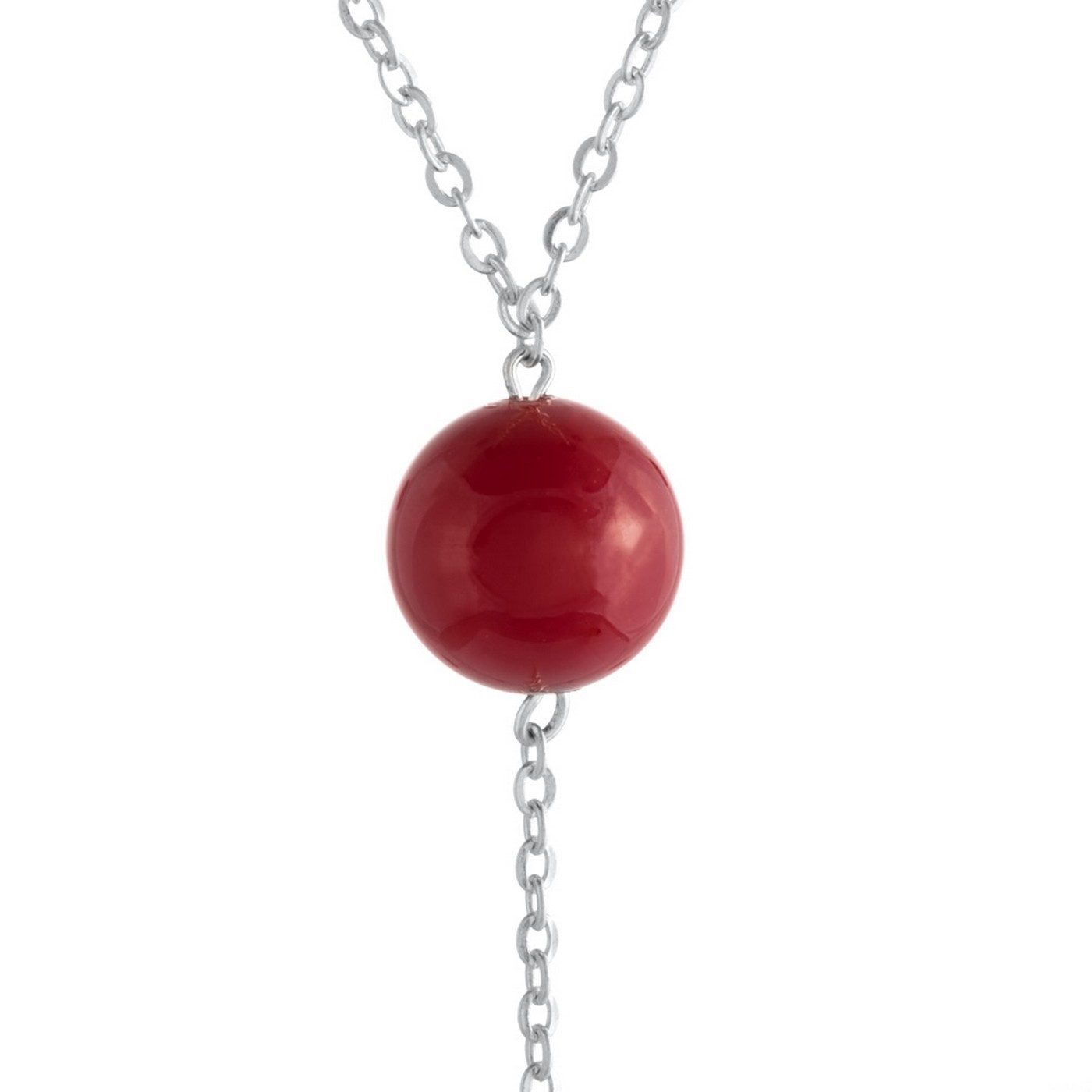 Серебряный сотуар из красного коралла