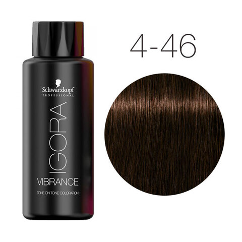 Schwarzkopf Igora Vibrance 4-46 (Средний коричневый бежевый шоколадный) - Безаммиачный краситель для окрашивания тон-в-тон