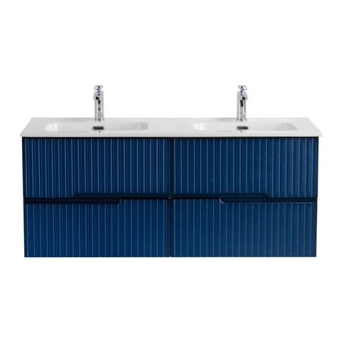 Cezares DUET-N-1200-4C-SO-2-SPF-P DUET-N База под раковину подвесная с четырьмя выкатными ящиками для раковины с двумя чашами, Sapfiro, 1200x457x500
