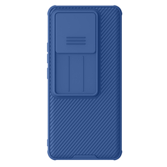 Чехол синего цвета с сдвижной шторкой для камеры от Nillkin для Xiaomi 14T Pro, серия CamShield Pro Case