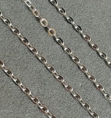 Цепочка ширина 1 мм, покрытие родий, арт 1014