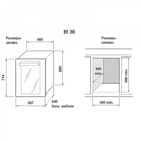 Винный шкаф Indel B Built-In 36 Home Plus монотемпературный