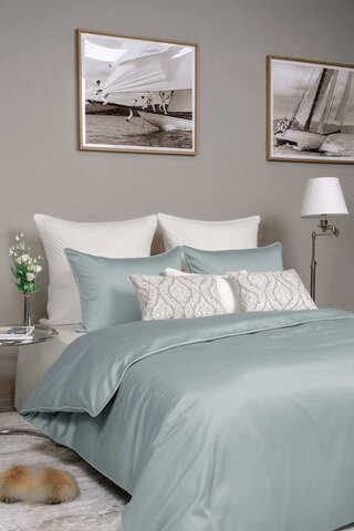Постельное белье cемейное Сlaire Batiste Atelier Lot бирюзовое