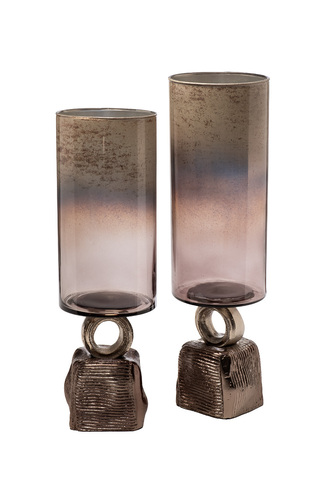 Ваза декоративная 13х53см Garda Decor на металлическом основании