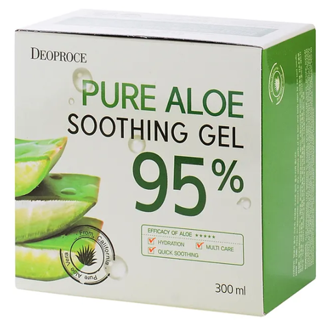 Гель с алоэ 95%, Deoproce Pure Aloe Soothing Gel 95%, 300 мл