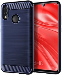 Чехол для Huawei Honor 10 lite (P Smart 2019 и Nova Lite3) цвет синий, серия Carbon от Caseport