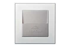 Карточный выключатель для гостиниц серебро LIREGUS EPSILON