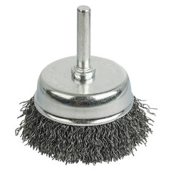 Кордщетка для дрели чашеобразная мягкая ПРАКТИКА  63 мм,  хвост 6 мм
