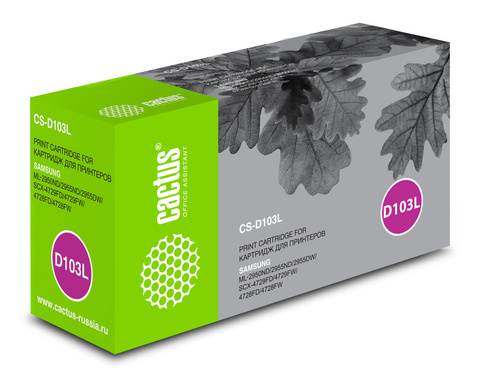 Картридж лазерный Cactus CS-D103L MLT-D103L черный (2500стр.) для Samsung SCX-4728FD, ML-2955ND, 2955DW