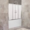 BelBagno UNIQUE-VF-2-150/180-140-P-Cr Шторка на ванну в проём. Стекло 5 мм, текстурное, хром