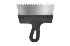 Шпатель 200мм, зуб 6мм, фасадный, нержавеющий, БИБЕР 35213 ---