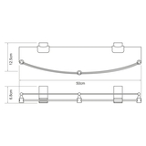 Leine K-5044WHITE (ранее К-5024WHITE) Полка стеклянная с бортиком