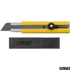 OLFA 25 мм, в комплекте с лезвиями EXCEL BLACK 5 шт, нож (OL-H-1BB/5BB )