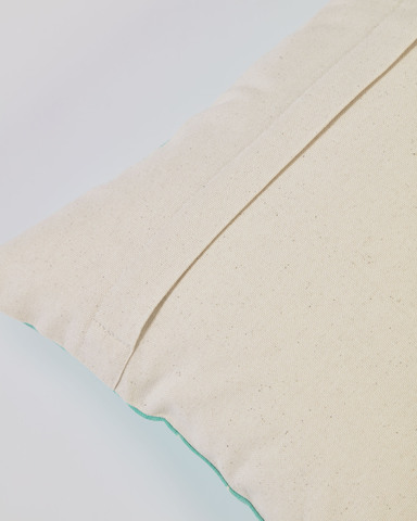 Чехол для подушки Zale 100% хлопок бирюзовый с белыми треугольниками 30 x 50 cm