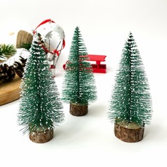 Елка миниатюрная, декор новогодний, рождественский, высота 12 см, набор 3 штуки