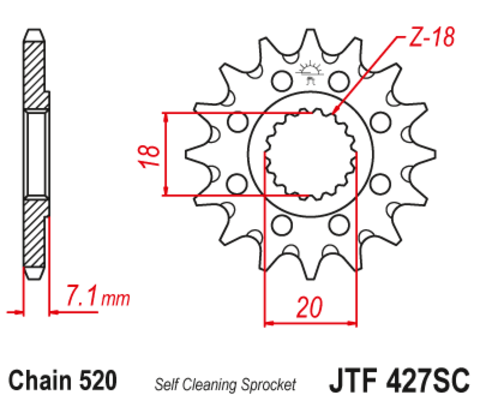 Звезда ведущая JTF427-12SC