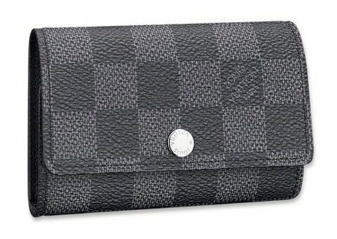 Ключница на 6 ключей Louis Vuitton канва Damier Graphite серый