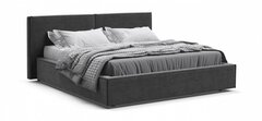 Норд Кровать+ПМ 160 Велюр Монолит серая
