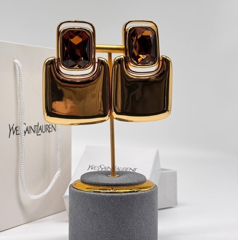 Серьги клипсы YSL