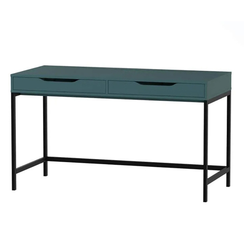 Стол письменный Ингар Д 132, 132*58*76 см, серо-бирюзовый/черный