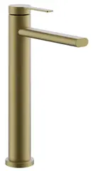 Смеситель для раковины высокий BELZ B11813-5 нержавеющая сталь, брашированное золото