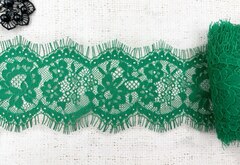 Кружево Французское, ш. 10,5 см, травяной