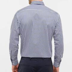 Сорочка мужская Eterna Modern Fit 1056-X11U-18 в броские тёмно-синие полоски