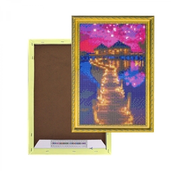 
          Алмазная мозаика Alingar, на подрамнике, с полным заполнением, (глянц), 20х30 см, 20 цветов, "Дорожка по воде"