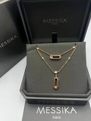 Двойное колье Messika VGOLD с двигающимися цирконами