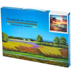 
          Картина по номерам Alingar, 30х40 см, 20 цветов, с акриловыми красками, холст на подрамнике, "Пляж на закате"