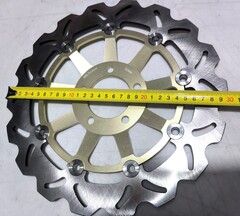 Диск тормозной передний на KAWASAKI ZX6R 600 /ZX9R 900 / ZX12R 1200 NINJA, ZEPHYR 750, GTR 1000, Z 1000 золотой